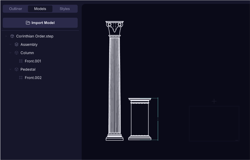 Multi-part assembly import